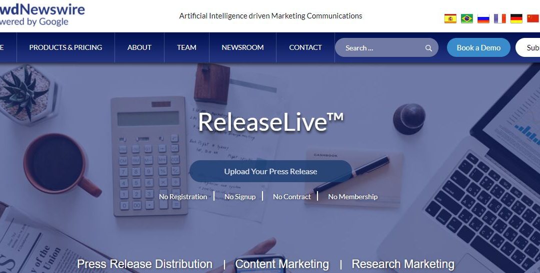 iCrowdNewswire powered by Google lanza un servicio líder de distribución en la industria de América Latina en alianza con AndeanWire.